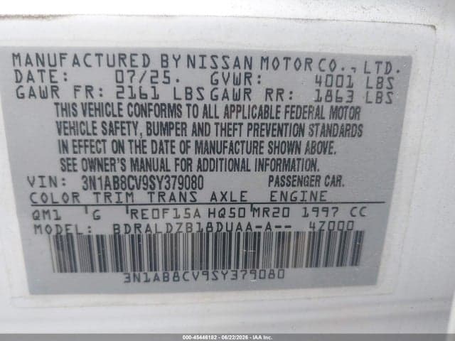 2025 NISSAN SENTRA SV 9