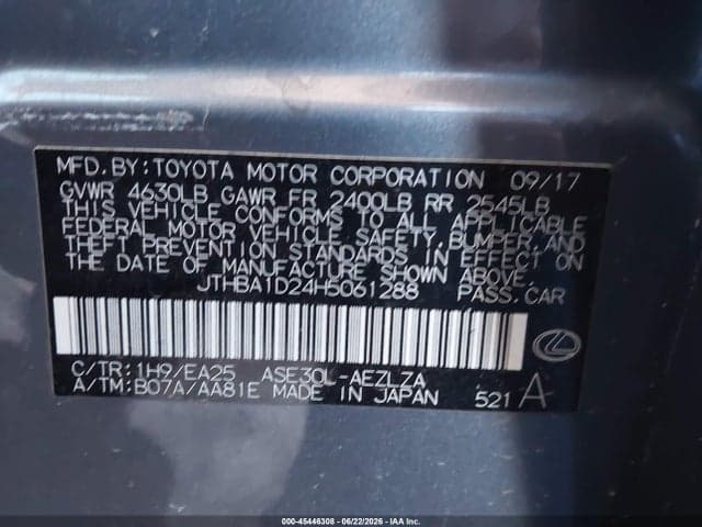 2017 LEXUS IS 200T 9