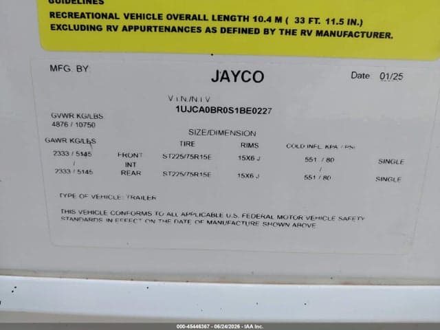 2025 JAYCO EAGLE RLC HT 29 5TH WHL TRAVEL TRAILER 9