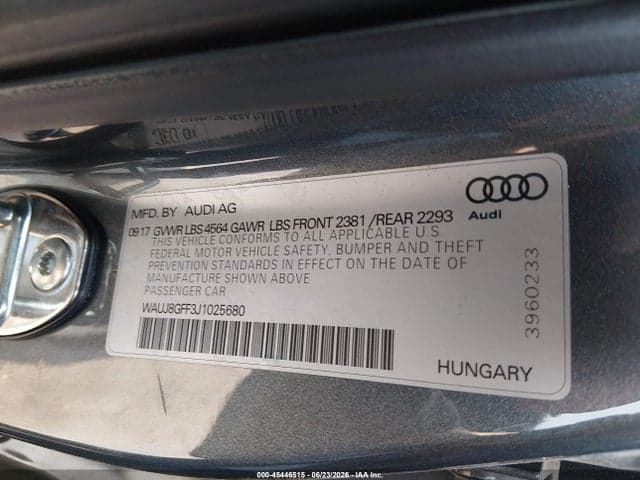 2018 AUDI A3 2.0T PREMIUM/2.0T TECH PREMIUM 9