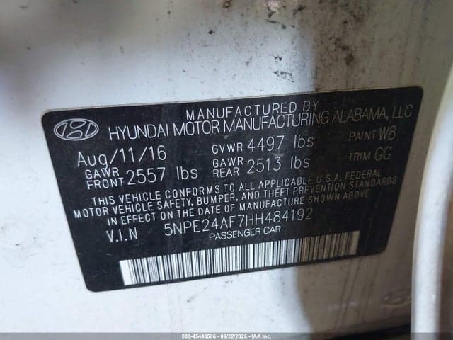 2017 HYUNDAI SONATA 9