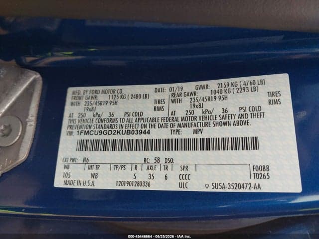 2019 FORD ESCAPE SE 9