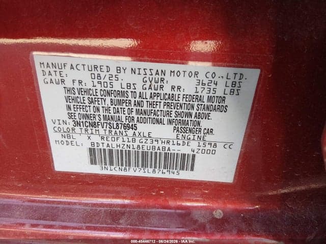 2025 NISSAN VERSA 1.6 SR 9
