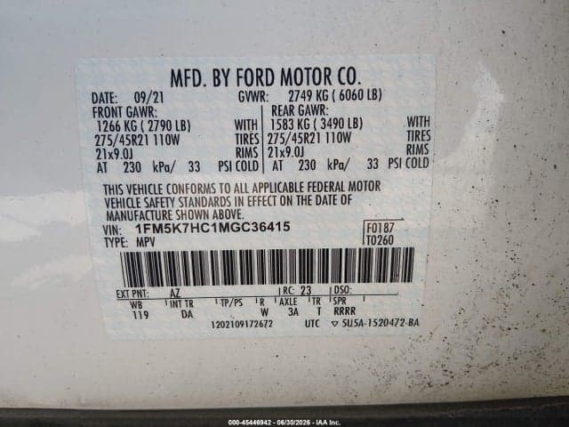 2021 FORD EXPLORER PLATINUM 9