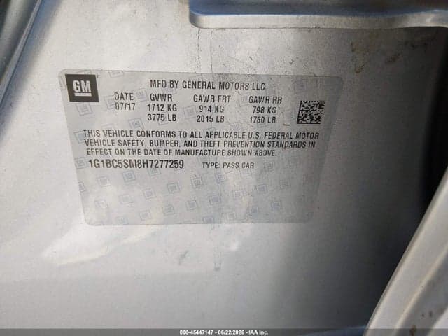 2017 CHEVROLET CRUZE LS AUTO 9