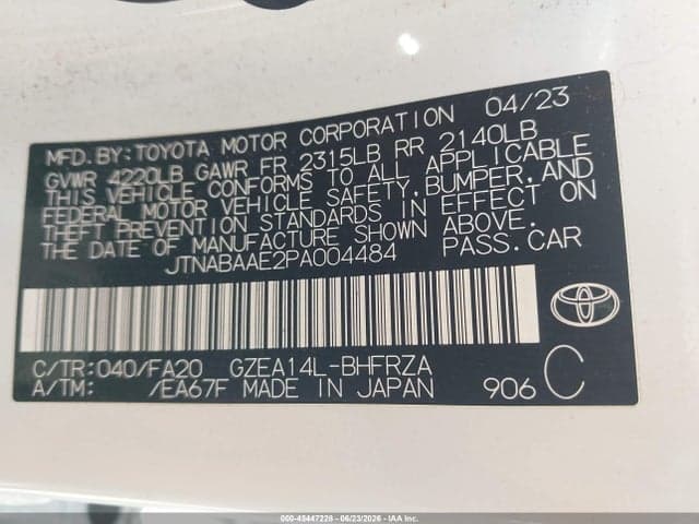 2023 TOYOTA GR COROLLA CORE 9