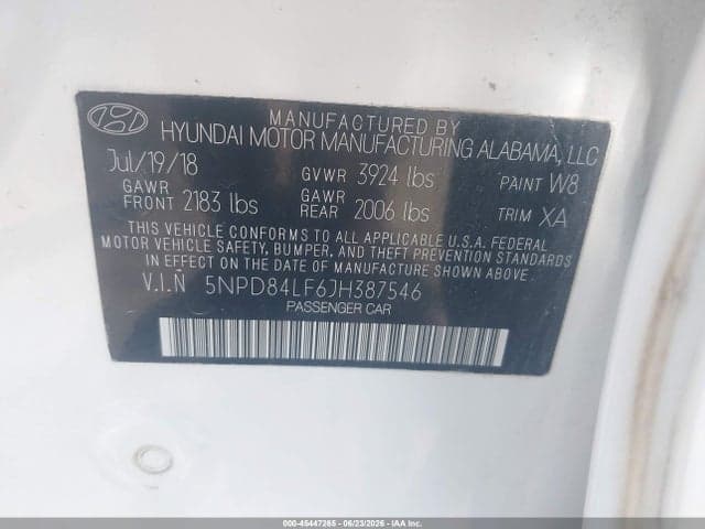 2018 HYUNDAI ELANTRA SEL 9