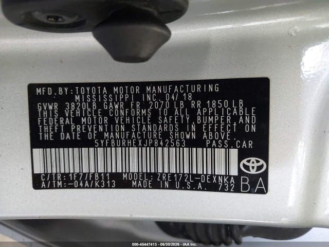 2018 TOYOTA COROLLA LE 9