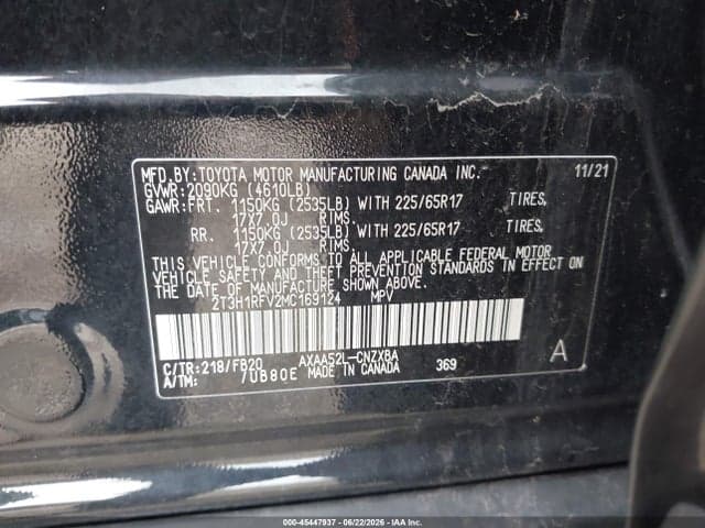 2021 TOYOTA RAV4 LE 9