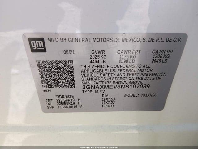 2022 CHEVROLET EQUINOX FWD RS 9