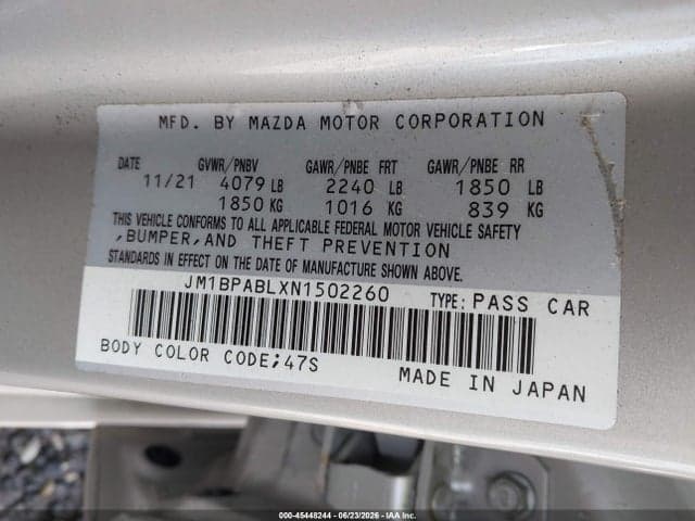 2022 MAZDA MAZDA3 SELECT 9