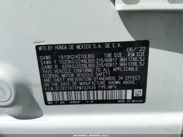 2023 HONDA HR-V 2WD EX-L 9