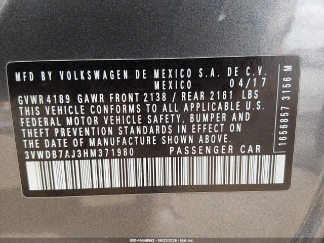 2017 VOLKSWAGEN JETTA 1.4T SE 9