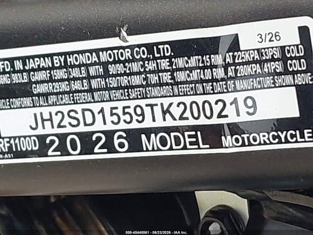 2026 HONDA CRF1000 D 10
