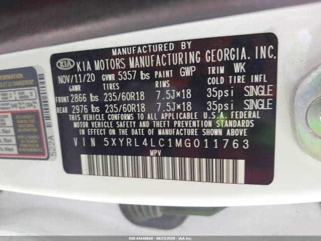 2021 KIA SORENTO S 9