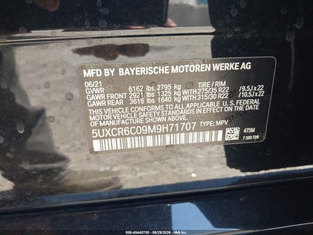 2021 BMW X5 XDRIVE40I 9