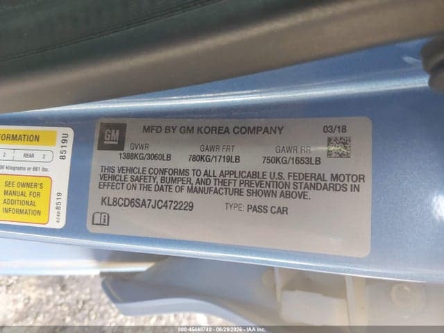 2018 CHEVROLET SPARK 1LT CVT 9
