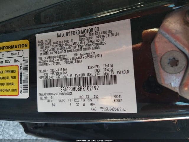 2017 FORD FUSION SE 9