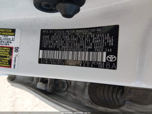 2017 TOYOTA COROLLA LE 9