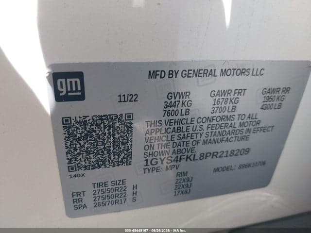 2023 CADILLAC ESCALADE 4WD 9