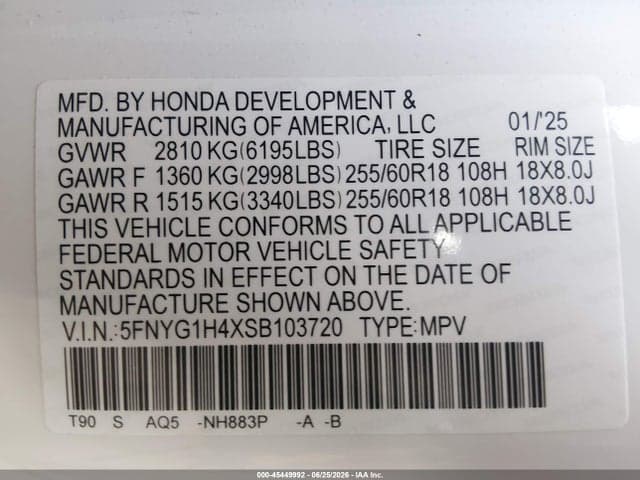 2025 HONDA PILOT EX-L 9