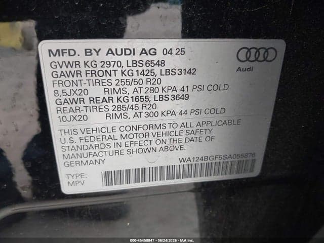 2025 AUDI Q6 E-TRON PREMIUM PLUS QUATTRO 9