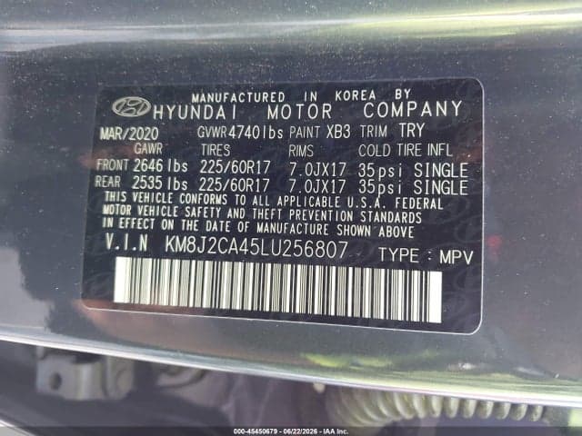 2020 HYUNDAI TUCSON SE 9