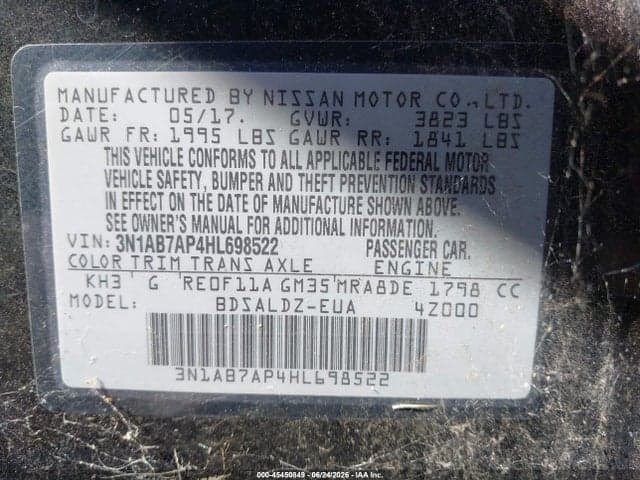 2017 NISSAN SENTRA SV 9