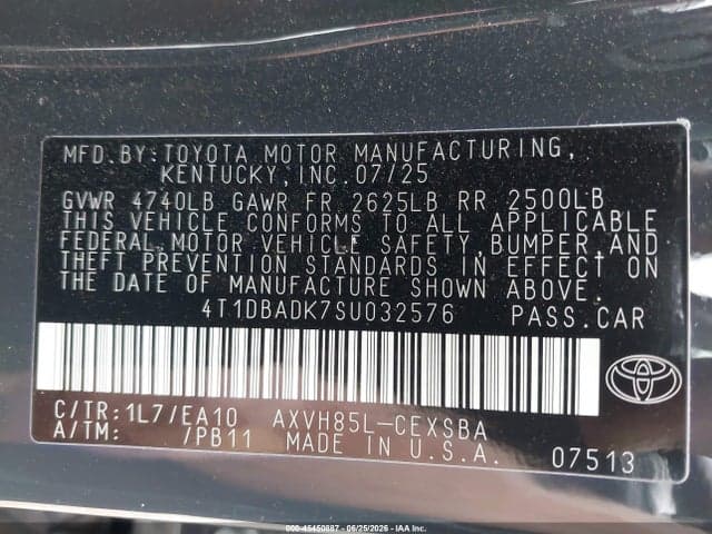 2025 TOYOTA CAMRY SE 9