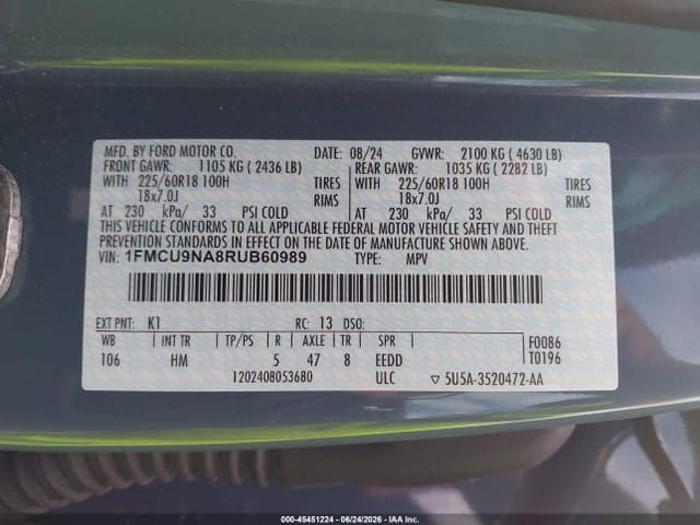 2024 FORD ESCAPE ST-LINE SELECT 9