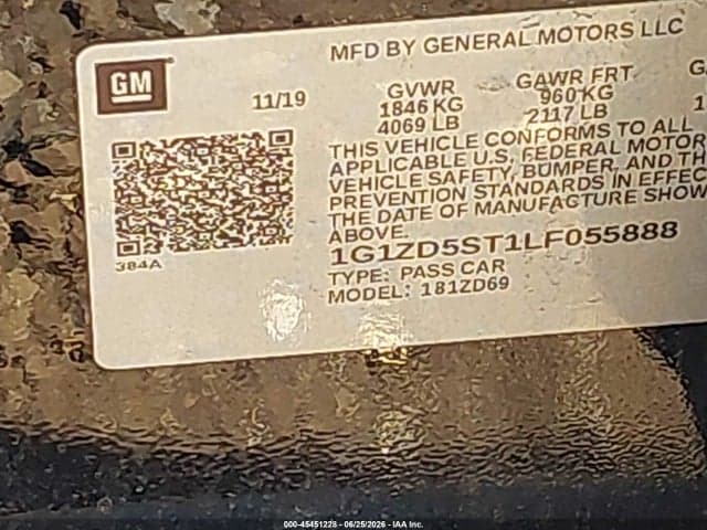 2020 CHEVROLET MALIBU FWD LT 9