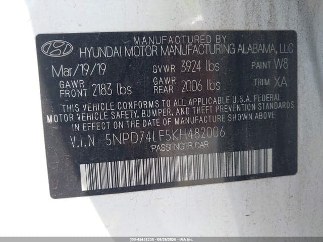 2019 HYUNDAI ELANTRA SE 9