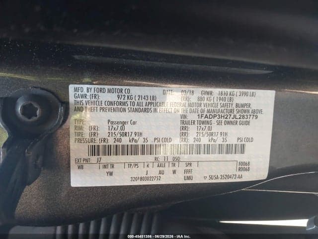 2018 FORD FOCUS SEL 9