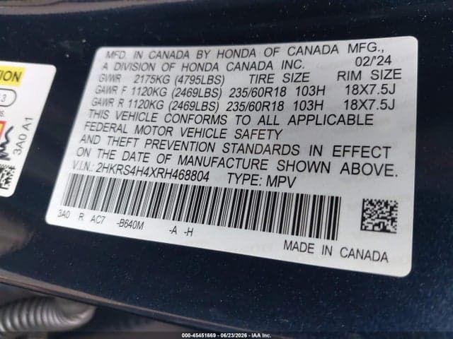 2024 HONDA CR-V EX AWD 9