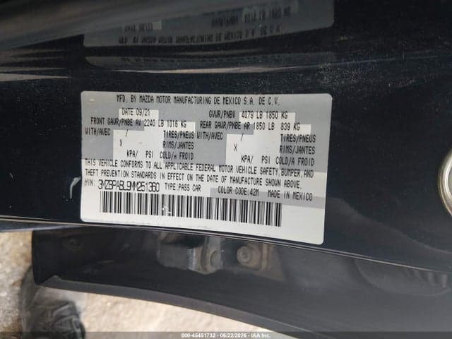 2021 MAZDA MAZDA3 SELECT 9