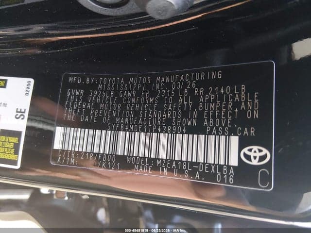 2026 TOYOTA COROLLA LE 9