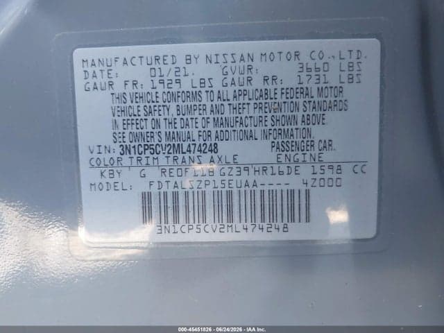 2021 NISSAN KICKS SV XTRONIC CVT 9
