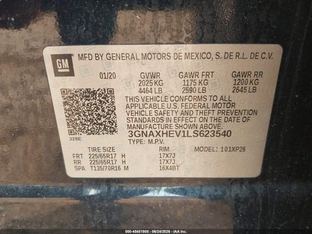 2020 CHEVROLET EQUINOX FWD LS 9