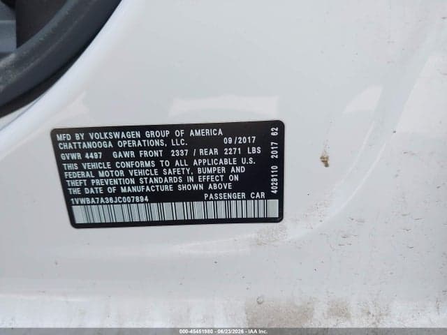 2018 VOLKSWAGEN PASSAT 2.0T SE 9