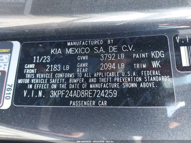 2024 KIA FORTE LXS 9