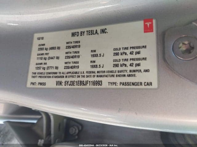 2018 TESLA MODEL 3 10