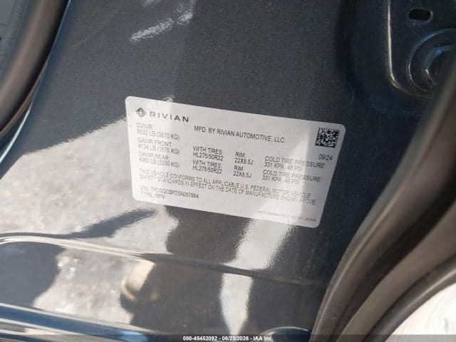 2025 RIVIAN R1S ASCEND TRI MOTOR MAX PACK/PREMIUM TRI MOTOR MAX PACK 9
