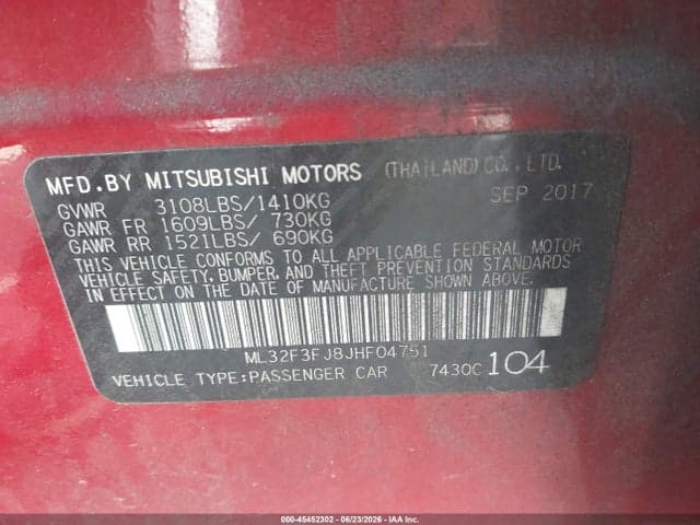 2018 MITSUBISHI MIRAGE G4 9