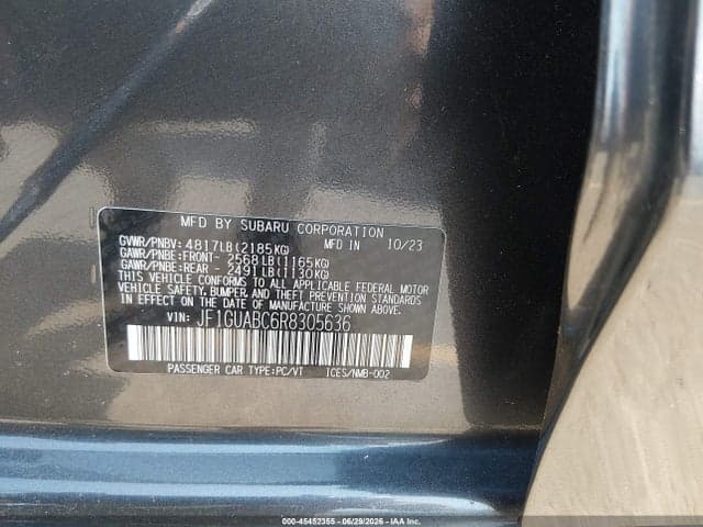 2024 SUBARU IMPREZA BASE 5-DOOR 9