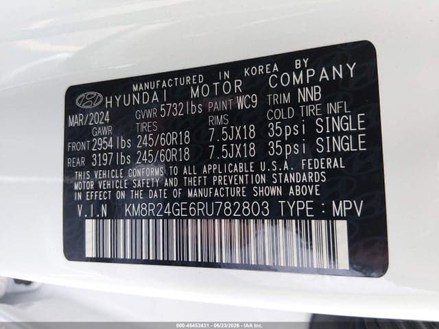 2024 HYUNDAI PALISADE SEL 9