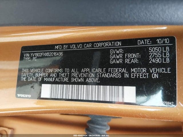 2011 VOLVO S60 T6 9