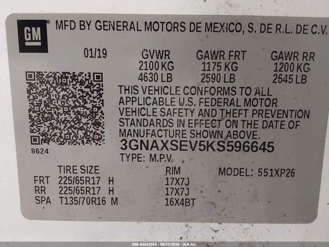 2019 CHEVROLET EQUINOX LS 9