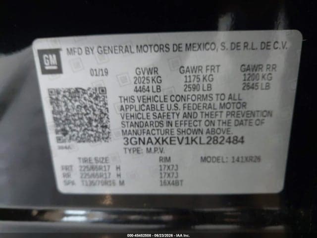 2019 CHEVROLET EQUINOX LT 9