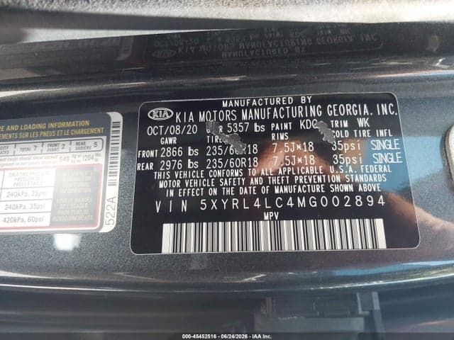 2021 KIA SORENTO S 8