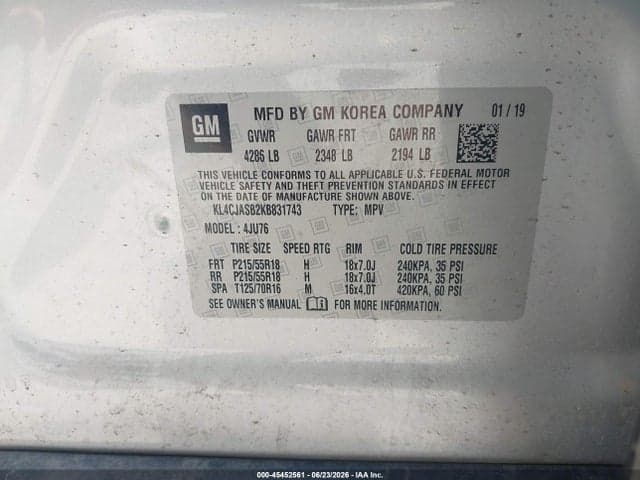 2019 BUICK ENCORE FWD 9